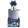 Image de Doudou et Compagnie - Tiwipi Loup plaid bleu - 70x100 cm OS