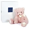 Image de Histoire d'Ours - Preppy Chic : Peluche Ours - Rose - 30 cm - Idée Cadeau de Naissance Originale - Avec Boîte Cadeau Incluse - Peluche Compagnon Enfants - Douce et Élégante pour les Câlins - HO3132
