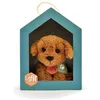 Image de HISTOIRE D'OURS - Petite Peluche Chien Beige SPA - 16cm - Peluche Toute Douce à Adopter avec Boîte Forme Niche - Partenariat SPA - Idée Cadeau Solidaire pour Enfants et Adultes - SPA-CHIENMM