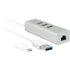 Image de Novodio Hub 3 Ports USB 3.0 + Gigabit Ethernet avec Adaptateur USB-C