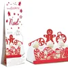 Image de SCRAP COOKING - Déco Bûche de Noël - Kit Décoration en Papier pour Bûche de Noël, Pâtisserie, Dessert - Bonhomme, Sucre d’Orge & Boule - Rouge - 4916