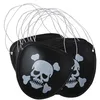 Image de Party Pro Lot de 6 Cache-oeil de Pirate en Plastique Noir