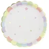 Image de Partypro Assiettes FESTONNEES 23CM Rose Pastel X 8