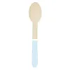 Image de Party Pro 913211, Sachet de 8 Petites cuillères en Bois Manche Bleu Pastel