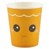 Image de 8 Gobelets en carton citrouille sweety 200 ml - Orange - Taille Unique
