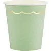 Image de Party Pro 913VSG, Sachet de 8 Gobelets, Vert Sauge et Or