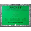 Image de ARCHES Aquarelle - Bloc 20 feuilles 31x41 collé 4 côtés - 300g/m² - grain fin, blanc naturel, 4 bords francs