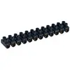 Image de BIZLINE BARRETTE DOMINO 16MM2 NOIRE 10 POLES 10 POSITIONS CONNECTEUR VIS PLASTIQUE
