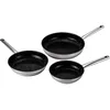 Image de VENTEO -Poele Inox 20/24/28cm | Poele Induction Revêtement Céramique Anti Adhérence Sans PFOA | Casserole Induction Compatibilité Tous Feux Cuisson Homogène | Maîtrisée Cuisine Domestique
