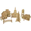 Image de MÉGACRÉA Village de Noël en Carton à Assembler