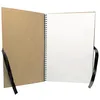 Image de CTOP Album kraft avec ruban noir - 80 pages blanches - 21 x 29,7 cm - carnet de voyage, carnet de croquis, bloc aquarelle, livre personnalisé à faire soi même, cadeau personnalisé, album photo