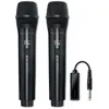 Image de Muse MC50WI Lot de Deux Microphones inhalés avec écran LED Blanc. Transmission 2,4 g. Batterie Rechargeable dans Le Microphone et Le récepteur.