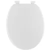 Image de Tendance - Abattant WC Universel - Lunette de Toilettes Blanche en Forme o - Attaches Plastiques Fournies - 18 Pouces - Accessoires Salle de Bain