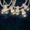 Image de SKYLANTERN Guirlande Guinguette 10M Cable Blanc IP65 - Guirlande Electrique Exterieur 10 Bulbes Transparents Dimmables - Guirlande Guinguette Décoration pour Jardin et Terrasse