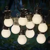 Image de SKYLANTERN Guirlande Guinguette 50M Blanc - Guirlande Lumineuse Exterieure 50 Bulbes Blancs - Guirlande Guinguette Exterieur 50M + 3M de cable