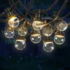 Image de SKYLANTERN Guirlande Guinguette 50M Transparent IP65 - Guirlande Electrique Exterieur 50 Bulbes Dimmables - Guirlande Guinguette Exterieur Boheme Déco pour Domaines et Parcs