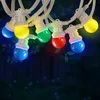 Image de Guirlande Guinguette 20M Cable Blanc Bulbes Multicolores IP65 - Guirlande Electrique Exterieur 20 Bulbes Rouge Jaune Vert Bleu - Guirlande Guinguette Exterieur Boheme Déco pour Domaines et Parcs