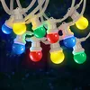 Image de Guirlande Guinguette 50M Cable Blanc Bulbe Multicolore IP65 - Guirlande Electrique Exterieur 50 Bulbes Rouge Bleu Jaune Vert - Guirlande Guinguette Exterieur Boheme Déco pour Domaines et Parcs