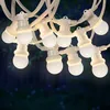 Image de SKYLANTERN® Guirlande Guinguette 50m Câble Blanc IP65-50 Ampoules LED Remplaçables 2800K - Guirlande Lumineuse Extérieure Étanche pour Mariage, Terrasse et Parc