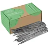 Image de Lot de 100 agrafe toile paillage - Pack de 100 Agrafes Paillage en Acier Galvanisé pour Geotextile anti repousse - Sardines de Fixation Bache Géotextile , Piquet de Tente Camping , Grillage a poule