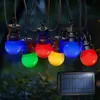 Image de SKYLANTERN Guirlande Solaire Extérieur 10M Multicolore +3M de câble - Guirlande Lumineuse Exterieure Solaire 10 Bulbes Multicolore - Guirlande Guinguette Exterieur pour Deco Jardin Exterieur