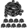 Image de SKYLANTERN Guirlande Guinguette IP65 100m Noire Raccordable - Guirlande Lumineuse pour ampoule E27 100 Douilles - Guirlande Guinguette Extérieure pour Terrasse Jardin Bar