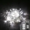 Image de Guirlande Lumineuse 12M Intérieur et Extérieur 100 LEDs Blanc Froid - Guirlande Lumineuse Sapin Cable Transparent avec 8 Modes et Télécommande dont Minuteur pour Noel Decoration et Deco Mariage