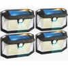 Image de SKYLANTERN® Lampe Solaire Exterieur à Détecteur de Mouvement en Lot de 4 - Applique Murale Exterieur Spot 202 LED Haute Puissance 600 Lumens - Lampe solaire exterieur detecteur de mouvement 3 modes