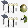 Image de SKYLANTERN® 4 Spot LED Extérieur 400 Lumens + Panneau Solaire 4500mAh inclus - Lampe Solaire Exterieur totalement Autonome - Pour Massifs et Bordure Jardin Exterieur