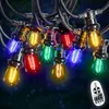 Image de SKYLANTERN Guirlande Guinguette 50M 150 Bulbes Filament Rouge Bleu Jaune Vert Dimmables - Guirlande Lumineuse Ampoule E27 Multicolore