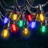 Image de SKYLANTERN Guirlande Guinguette 50M 50 Bulbes Filament Rouge Bleu Jaune Vert - Guirlande Lumineuse Ampoule E27 Multicolore