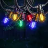 Image de SKYLANTERN Guirlande Guinguette 10M 20 Bulbes Filament Rouge Bleu Jaune Vert - Guirlande Lumineuse Ampoule E27 Multicolore