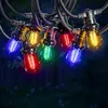 Image de SKYLANTERN Guirlande Guinguette 20M 40 Bulbes Filament Rouge Bleu Jaune Vert - Guirlande Lumineuse Ampoule E27 Multicolore