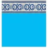 Image de Liner Piscine 75/100 Bleu foncé avec Frise Oxford Dia 3.60m H 1.20m