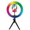 Image de Mobility Lab - ML305684 - Anneaux Lumineux RGB 10'' avec tréppied avec Support téléphone Universel, télécommande idéal pour Faire des vidéos (tiktok/Youtube.)
