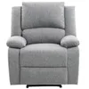Image de LOUNGITUDE Fauteuil de Relaxation en Tissu Gris Clair 9121ETGRC1 88 x 93 x 96 cm