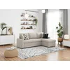 Image de LOUNGITUDE - Canapé d'angle réversible Convertible en Tissu avec Coffre - Beige - 3 Places