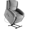 Image de LOUNGITUDE - Fauteuil de Relaxation électrique avec releveur - Microfibre - Gris