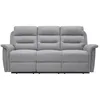 Image de LOUNGITUDE - Canapé 3 Places de Relaxation en Tissu Gris Clair