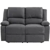 Image de LOUNGITUDE - Canapé de Relaxation électrique 2 Places en Tissu - Gris foncé