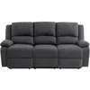 Image de LOUNGITUDE - Canapé de Relaxation électrique 3 Places en Tissu - Gris foncé