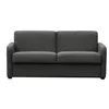 Image de LOUNGITUDE - Agathe - Canapé Convertible - Express - 3 Places - Véritable Matelas - en Tissu - Gris foncé -L198cm