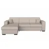 Image de LOUNGITUDE - Fuji - Canapé d'angle - Convertible - 4 Places - Coffre - en Tissu - Beige - Angle Droit - L262cm