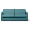 Image de LOUNGITUDE - Canapé Convertible système Couchage Express 3 Places en Tissu 140cm Bleu Canard