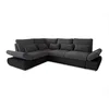 Image de LOUNGITUDE Canapé d'angle Sebastian Réversible et Convertible avec Coffre en Simili et Tissu