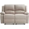 Image de LOUNGITUDE - DETENTE - Canapé de Relaxation - Manuel - 2 Places - Inclinaison réglable - en Tissu - Beige -L143cm