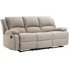 Image de LOUNGITUDE - DETENTE - Canapé de Relaxation - Manuel - 3 Places - Inclinaison réglable - en Tissu - Beige -L193cm