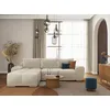 Image de LOUNGITUDE Cassandra - Canapé d'angle Convertible avec Coffre en Tissu - Beige - Angle Gauche