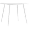 Image de LOUNGITUDE Table à Manger carrée Square en métal Blanc - 80x80 cm
