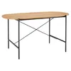 Image de LOUNGITUDE Table à Manger Brodie avec Finition chêne et Pieds métal Noirs - 160x90 cm